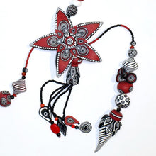 Load image into Gallery viewer, Polymer Clay &#39;Starburst&#39; Necklace by Australian Artist Wendy Moore
