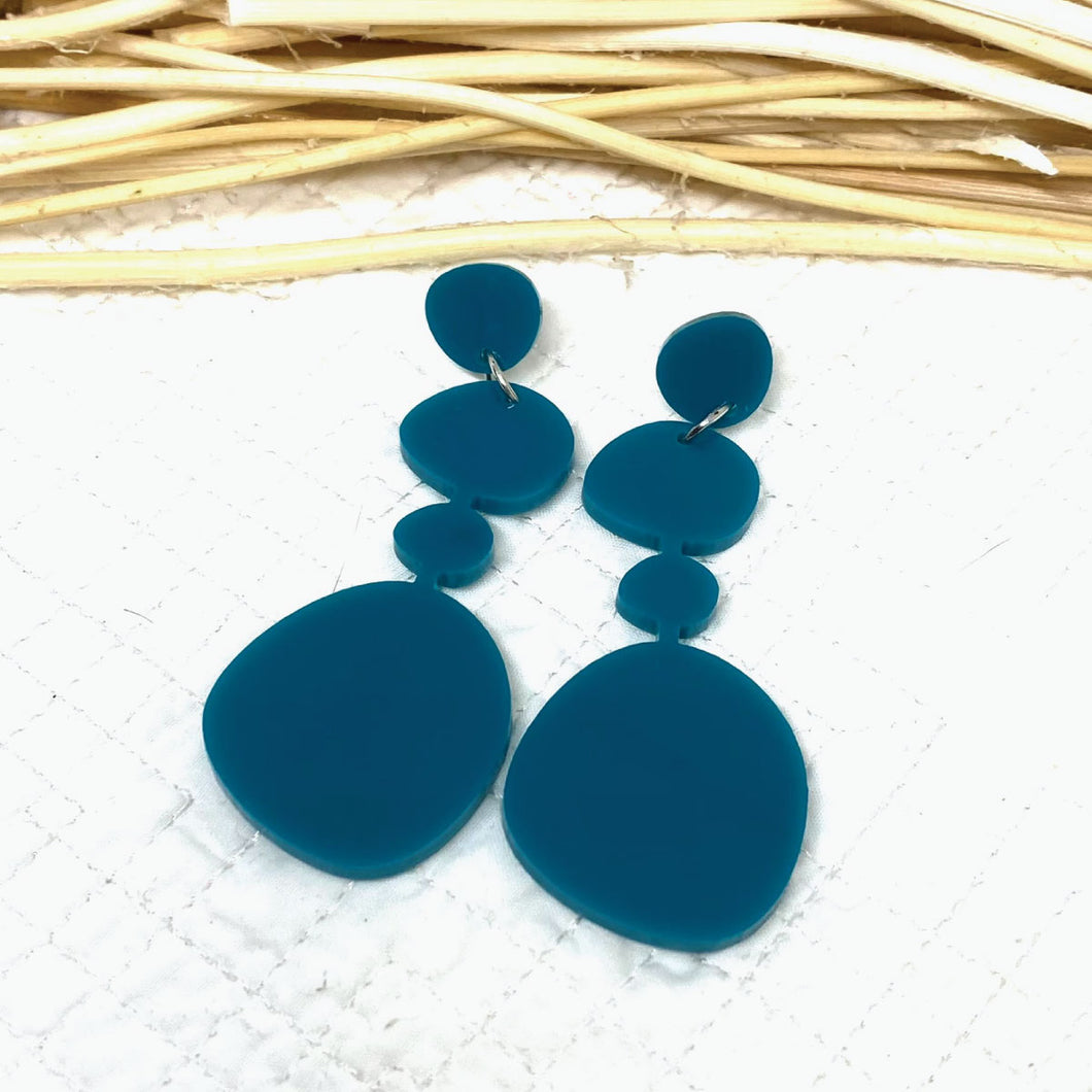 Rocco Earrings - Teal by Skitty Kitty