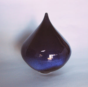 Vessel - tear drop  cobalt blue