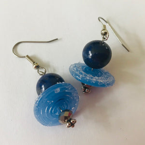 Unique Pair of Earrings with Beads by Liz Deluca