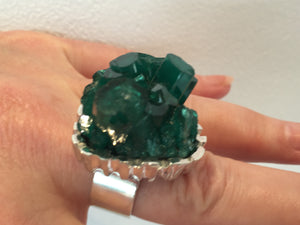 Sensational Emerald and Stirling Silver Ring