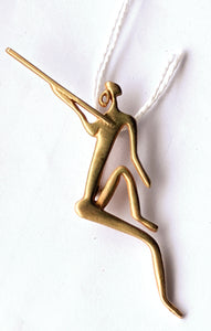 Vintage Warrior Figure Brooch