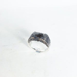 Stirling Silver Textured Signet Ring by Kirra-Lea Caynes