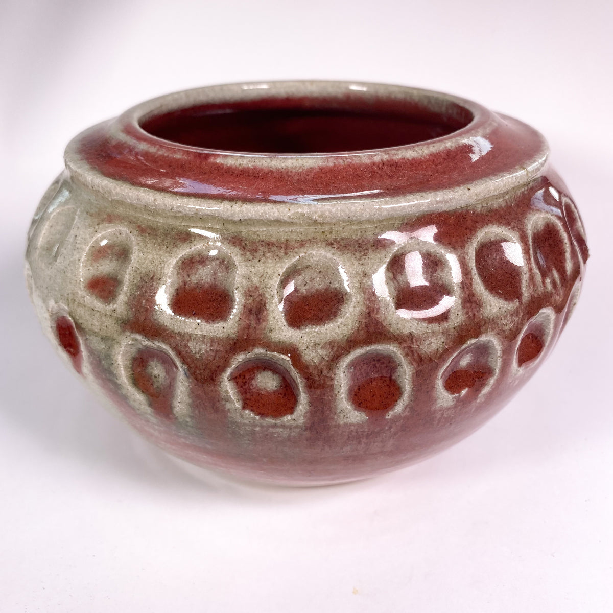 Rose Glazed Ceramic Pot by Pat Boow. – Breathing Colours Gallery AU